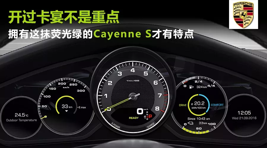 开过卡宴不是重点,拥有这抹荧光绿的Cayenne S才有特点